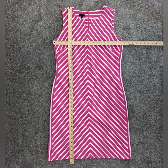 TALBOTS Pink & White Striped Dress Ladies Size Medium - Picture 5 of 12